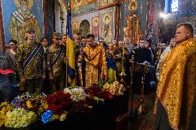 Funeral Ceremony For Mykola Kokhanivskyi, Commander Of The OUN (Organisation Of Ukrainian Nationalists) Volunteer Battalion,  In