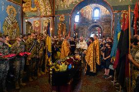 Funeral Ceremony For Mykola Kokhanivskyi, Commander Of The OUN (Organisation Of Ukrainian Nationalists) Volunteer Battalion,  In