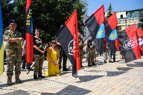 Funeral Ceremony For Mykola Kokhanivskyi, Commander Of The OUN (Organisation Of Ukrainian Nationalists) Volunteer Battalion,  In