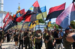 Funeral Ceremony For Mykola Kokhanivskyi, Commander Of The OUN (Organisation Of Ukrainian Nationalists) Volunteer Battalion,  In