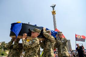 Funeral Ceremony For Mykola Kokhanivskyi, Commander Of The OUN (Organisation Of Ukrainian Nationalists) Volunteer Battalion,  In