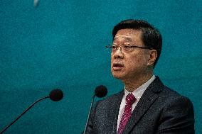 Hong Kong John Lee Press Conference Before Exco