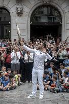 Paris 2024 - Olympic Torch Relay At Paris City Hall