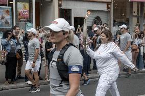 Paris 2024 - Olympic Torch Relay At Paris City Hall