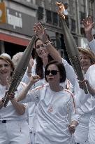 Paris 2024 - Olympic Torch Relay At Paris City Hall