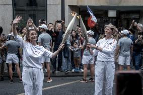 Paris 2024 - Olympic Torch Relay At Paris City Hall