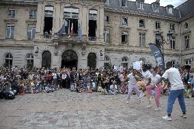 Paris 2024 - Olympic Torch Relay At Paris City Hall