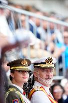 Royals Preside Over The Ceremony Of Delivery Of Royal Dispatches To The New Navy Officers In Marin