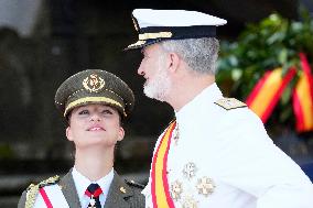 Royals Preside Over The Ceremony Of Delivery Of Royal Dispatches To The New Navy Officers In Marin