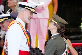 Royals Preside Over The Ceremony Of Delivery Of Royal Dispatches To The New Navy Officers In Marin