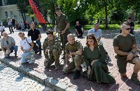 Memorial service for OUN battalion commander Mykola Kokhanivskyi in Kyiv