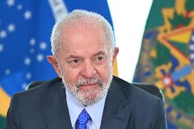 Brazil's President Luiz Inácio Lula Da Silva Meeting With Businessmen