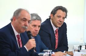 Brazil's President Luiz Inácio Lula Da Silva Meeting With Businessmen