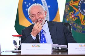 Brazil's President Luiz Inácio Lula Da Silva Meeting With Businessmen