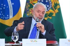 Brazil's President Luiz Inácio Lula Da Silva Meeting With Businessmen