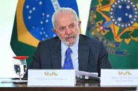 Brazil's President Luiz Inácio Lula Da Silva Meeting With Businessmen