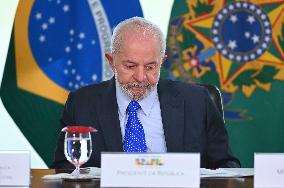 Brazil's President Luiz Inácio Lula Da Silva Meeting With Businessmen