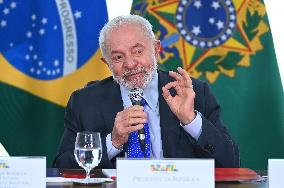 Brazil's President Luiz Inácio Lula Da Silva Meeting With Businessmen