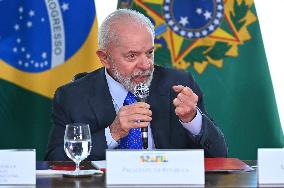 Brazil's President Luiz Inácio Lula Da Silva Meeting With Businessmen