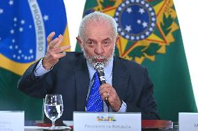 Brazil's President Luiz Inácio Lula Da Silva Meeting With Businessmen