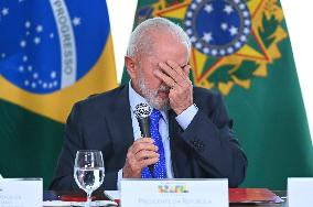 Brazil's President Luiz Inácio Lula Da Silva Meeting With Businessmen