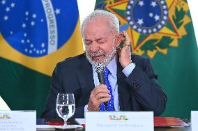 Brazil's President Luiz Inácio Lula Da Silva Meeting With Businessmen