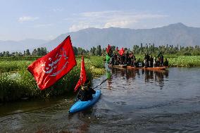 Muharram Procession In Interiors Of Dal Lake Kashmir