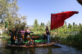 Muharram Procession In Interiors Of Dal Lake Kashmir