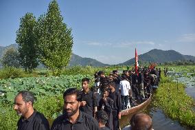 Muharram Procession In Interiors Of Dal Lake Kashmir