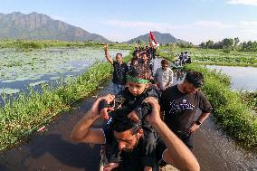 Muharram Procession In Interiors Of Dal Lake Kashmir