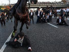 Ultra-Orthodox Jews Protest - Israel