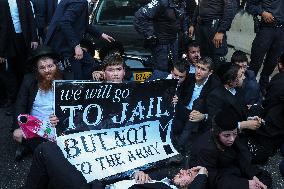 Ultra-Orthodox Jews Protest - Israel