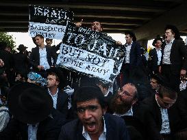 Ultra-Orthodox Jews Protest - Israel