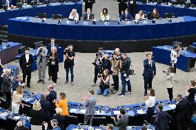 Roberta Metsola Reelected EU Parliament President - Strasbourg