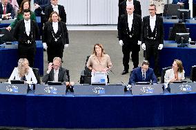 Roberta Metsola Reelected EU Parliament President - Strasbourg