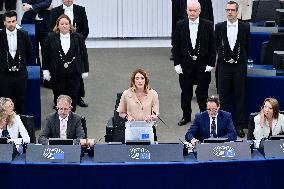 Roberta Metsola Reelected EU Parliament President - Strasbourg