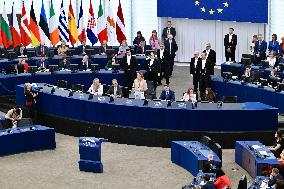 Roberta Metsola Reelected EU Parliament President - Strasbourg