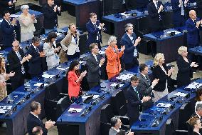 Roberta Metsola Reelected EU Parliament President - Strasbourg