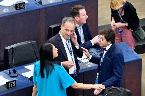 Roberta Metsola Reelected EU Parliament President - Strasbourg