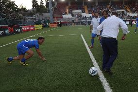 PARTITA DEL CUORE 2024 : NAZIONALE CANTANTI VS NAZIONALE POLITICI ALLO STADIO GRAN SASSO DI AQUILA