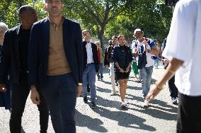 Mayor Anne Hidalgo Swims In The Seine River - Paris