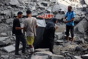 Aftermath Of Israeli Airstrike In Gaza, Palestine