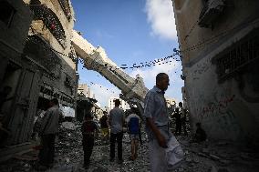 Aftermath Of Israeli Airstrike In Gaza, Palestine