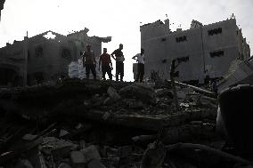 Aftermath Of Israeli Airstrike In Gaza, Palestine