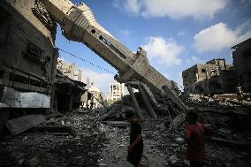 Aftermath Of Israeli Airstrike In Gaza, Palestine