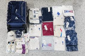 Paris 2024 - Preparation of Le Coq Sportif equipment, suitcases for Olympic Games