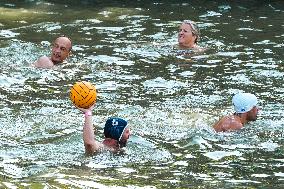 Paris 2024 - Parisians Swim In The Seine River - Paris