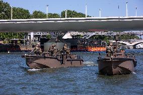 French Army Secures Access to Seine River Before Olympic Games - Paris