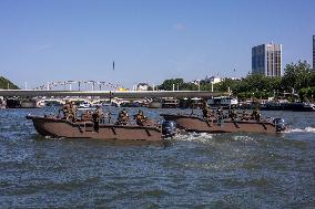 French Army Secures Access to Seine River Before Olympic Games - Paris