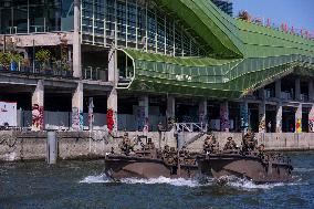 French Army Secures Access to Seine River Before Olympic Games - Paris